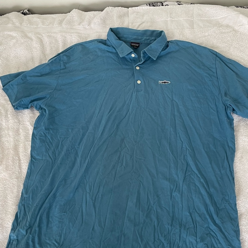 Patagonia polo shirts. Mens XXL. Blue and green. Sold as pair. Like new.